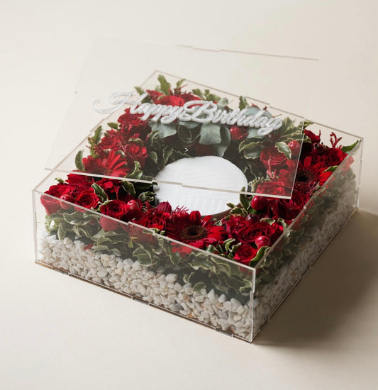 Crimson Bloom Birthday Box